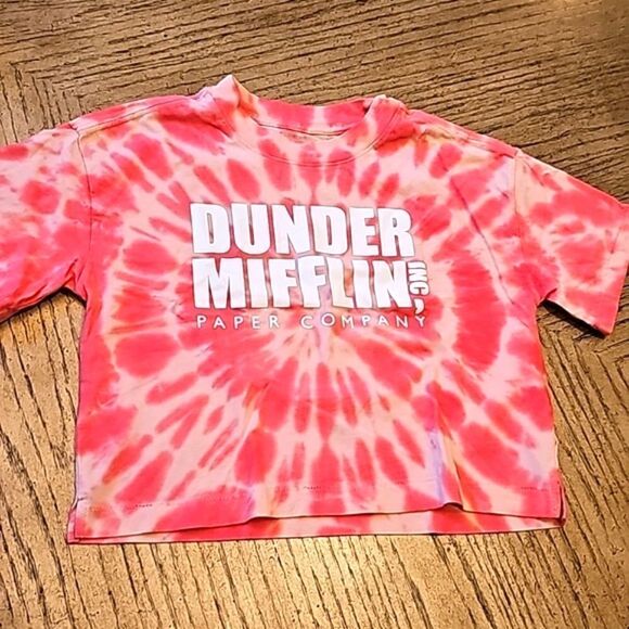 Tie Dye crop Gap t shirt size 10 Dunder Mifflin - Picture 6 of 6